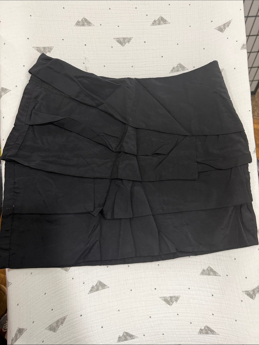 Forever 21 Black Tiered Ruffle Mini Skirt